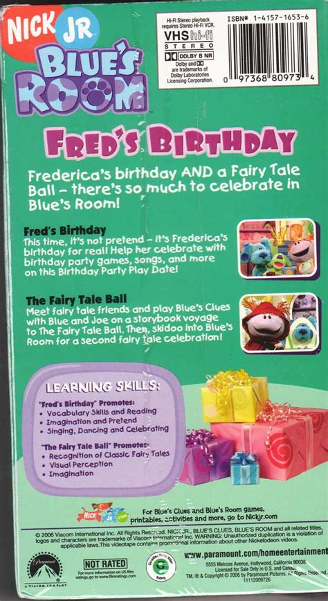 Fred S Birthday Vhs Blue S Clues Wiki Fandom Powered By Wikia