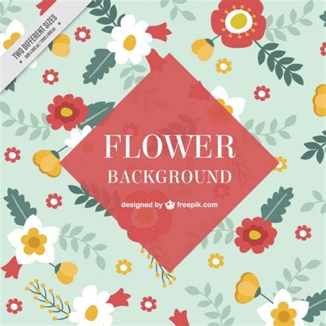 Fondo Floral Dibujado A Mano Con Bonitas Flores Vector Gratis