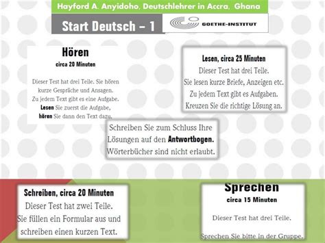 Start Deutsch A Exam Sprechen Teil German Grammar German Language