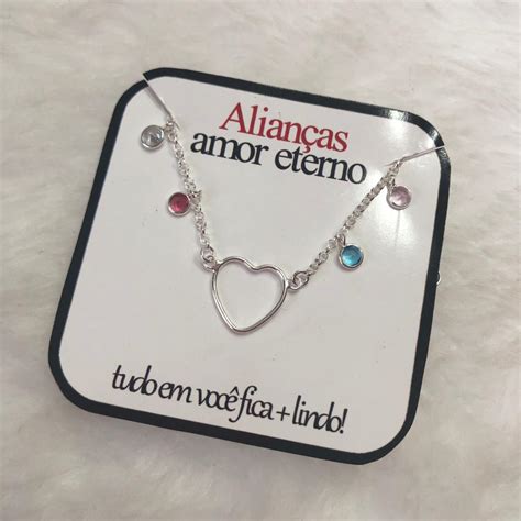 Pulseira De Prata Alian As Amor Eterno