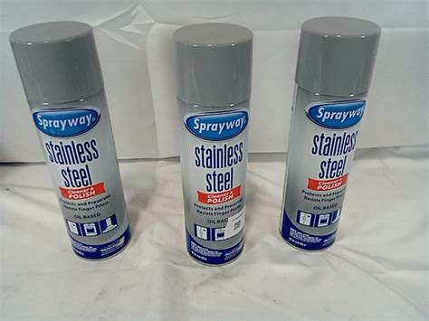 Lot Of Sprayway Stainless Steel Cleaner And Polisher Oz Pk