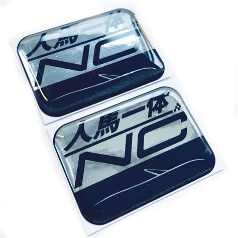 Jinba Ittai Chrome Wing 3D Domed Gel Decal Sticker Badges Emblems