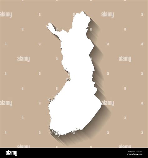 Finland Vector Country Map Silhouette Stock Vector Image Art Alamy