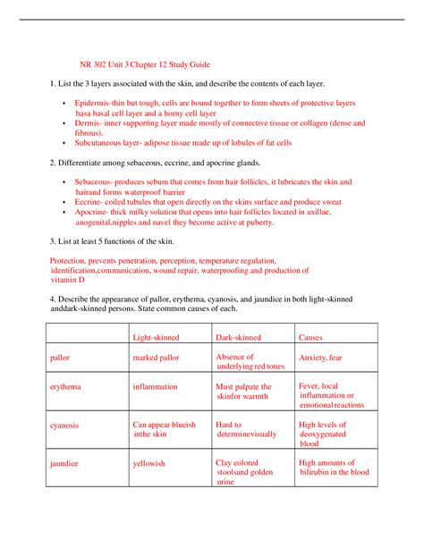 NR302 / NR 302: Unit 3 Chapter 12 Study guide (Latest 2021 / 2022