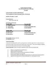 Gnur Lab Syllabus Fall Docx Loyola University Chicago