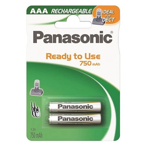 Panasonic Aaa Micro Telefon Dect 750mah Nimh 1 2v Akku 2er Packung