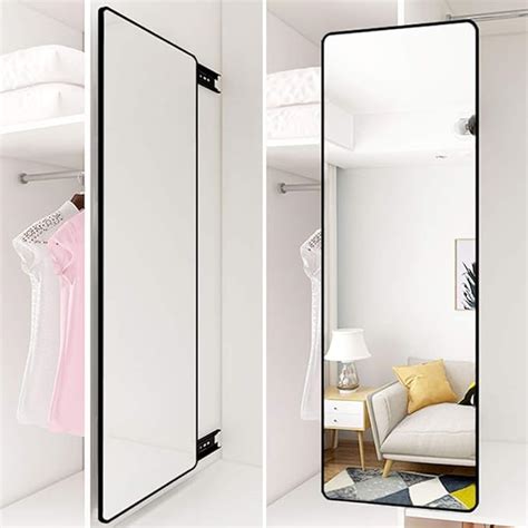 Amazon Aluminium Frame Closet Mirror With Built In Sliding Full