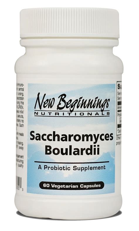 Saccharomyces Boulardii 60 Capsules Probiotics New Beginnings Nutritionals