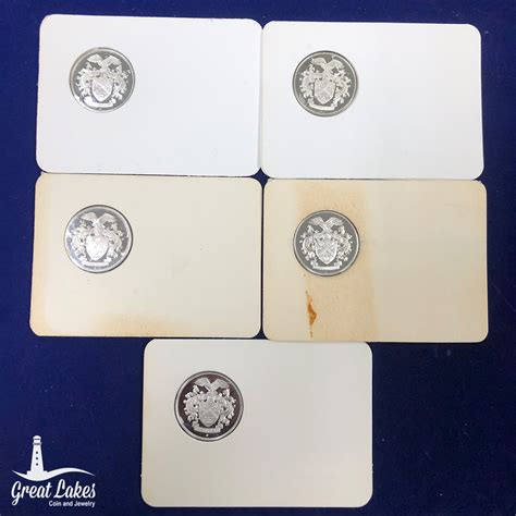 Lot of 5 Sterling Silver Franklin Mint Collectors Society Coins (1973 ...