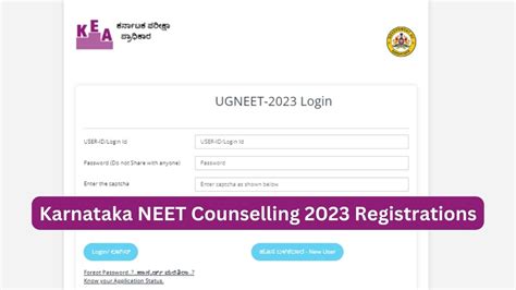 Kea Neet Ug 2023 Counselling Starts Check Karnataka Neet Counselling