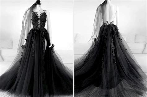 27 Best Black Wedding Dresses For Stylishly Edgy Brides