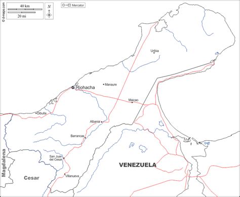 La Guajira Mapa Gratuito Mapa Mudo Gratuito Mapa En Blanco Gratuito