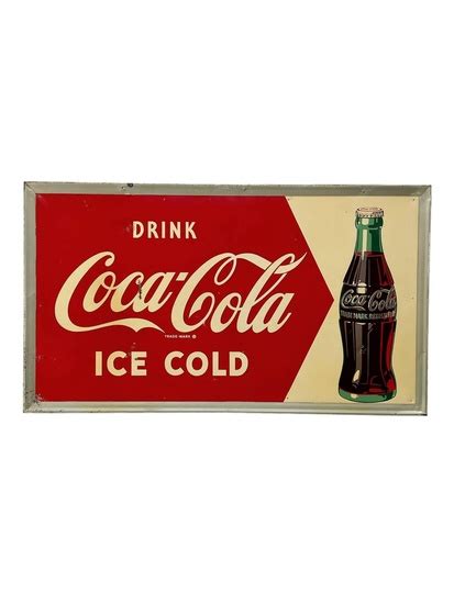 Drink Coca Cola Sign Metal w/ Wood Frame - 32"H x 56"L in United...