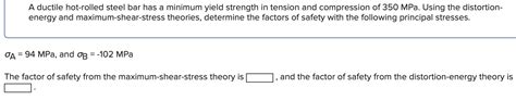 Solved A Ductile Hot Rolled Steel Bar Has A Minimum Yield Chegg