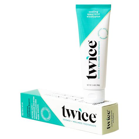 Twice Cooling Spearmint Eucalyptus Oral Wellness Toothpaste Oz