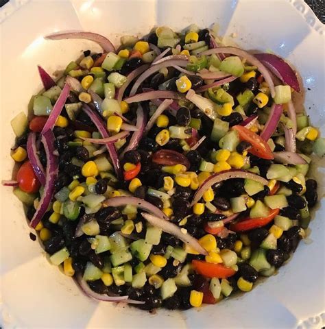 Receta de ensalada de frijoles negros Saludable y Fácil