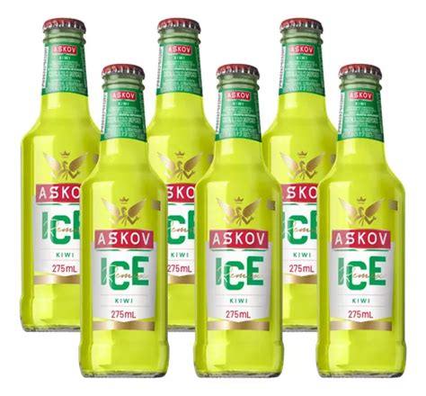 Bebida Askov Ice Kiwi Long Neck 6 Un De 275ml