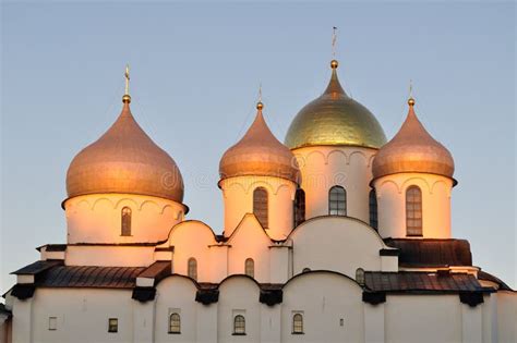 Cathedral Of Saint Sophia In Veliky Novgorod Russia Detailed Closeup