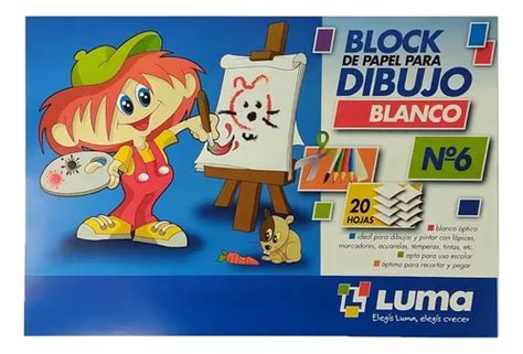 10 Block De Dibujo Blanco Luma Tipo El Nene N 6 X 20 Hojas Envío gratis