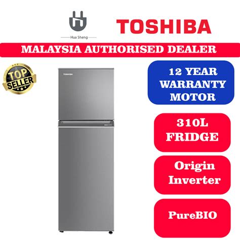 Toshiba Refrigerator 310L ORIGIN Inverter PureBIO GR RT320WE PMY UK