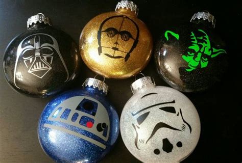 Set Of 5 Star Wars Ornaments 3 Glittered Plastic By HouseofKnotts