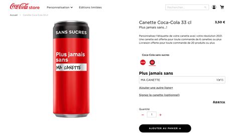 Coca Cola met ses canettes au service des bonnes résolutions des