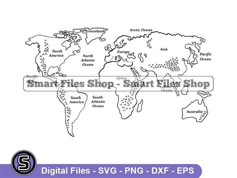 World Map Outline SVG, World Map Svg, World Map Dxf, World Map Png, World Map Clipart, World Map ...