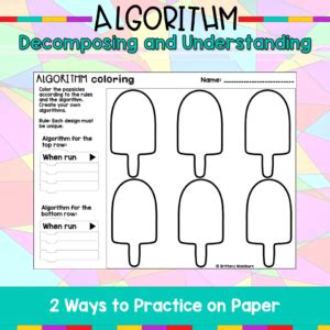 Algorithm Printable Coding Worksheets