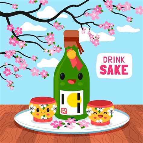 Free Vector Hand Drawn Sake Illustration