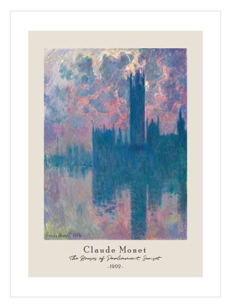 The Houses Of Parliament Sunset By Claude Monet Sweetco