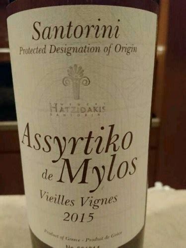 Hatzidakis Assyrtiko De Mylos Vieilles Vignes Vivino Us