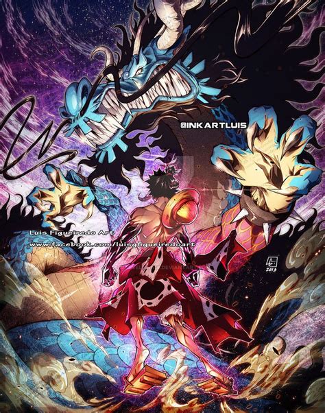 Kaido Dragon Transformation blue vs Luffy color co by https://www ...