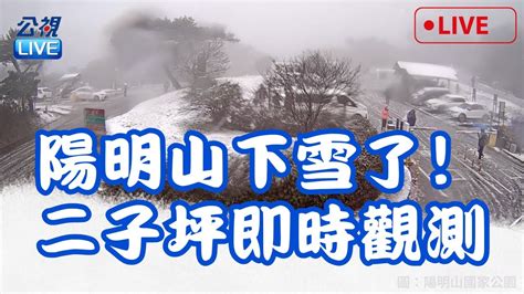 低溫特報！寒流強襲！陽明山下雪了｜2024123｜二子坪即時影像｜雪｜冰霰｜公視直播live Youtube