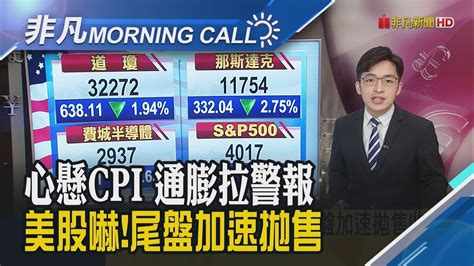 美國5月cpi關鍵數據將公布 美債殖利率又攀高 道瓊收盤重挫638點歐洲央行將結束qe 預告7月升息1碼9月再升｜主播朱思翰｜【非凡