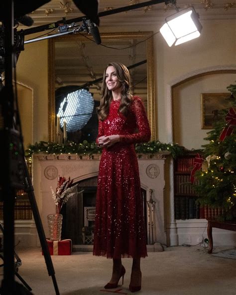 See Kate Middleton Shine In A Red Sequined Gown Ahead Of Christmas