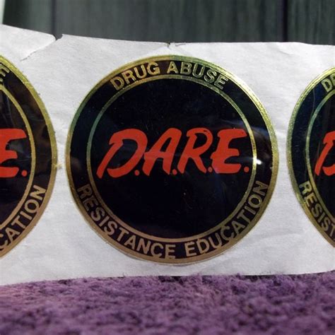 The Dare Drug Abuse Resistance Education 3 Decals Mylar