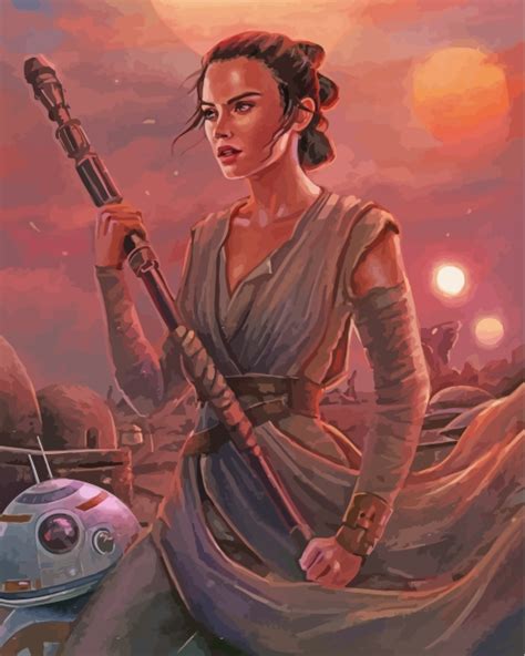 Rey Star Wars Art Paint By Number Num Paint Kit