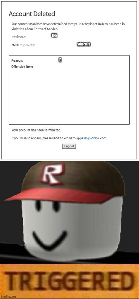 Banned From Roblox Memes And S Imgflip