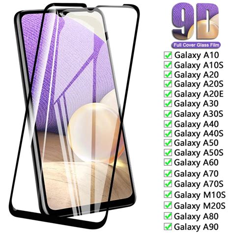 9D Anti Burst Tempered Glass For Samsung Galaxy A90 A80 A70 A60 A50 A40