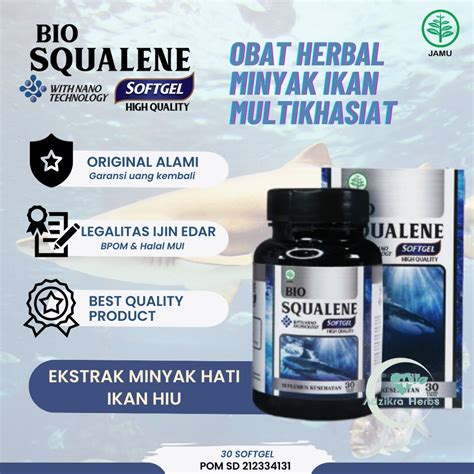 Jual Bio Squalene Softgel Minyak Hati Ikan Hiu Suplemen Vitamin