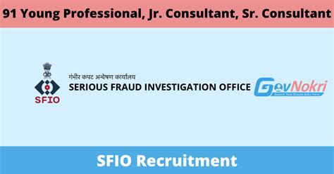 Sfio Hiring Notification 2023 For 91 Post Of Young Professional Jr