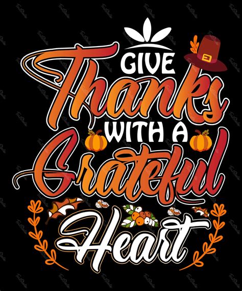 Give Thanks With A Grateful Heart | PREMIUM Vector File