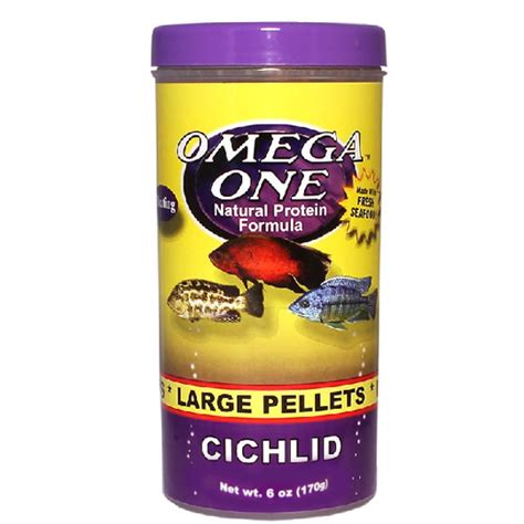 Omega Large Cichlid Pellets Floating 170gr Vida Acuatica