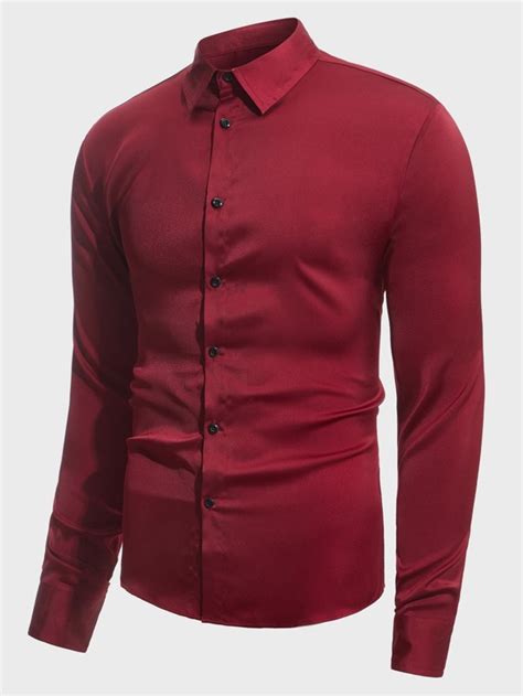 Manfinity Mode Men Solid Button Up Shirt Shein Uk