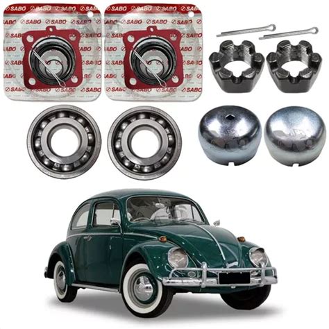 Kit Retentor Rolamento Calota Cubo Roda Vw Fusca 5 Furos Parcelamento