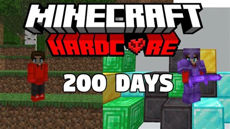 I Survived 200 Days In Hardcore Minecraft Youtube