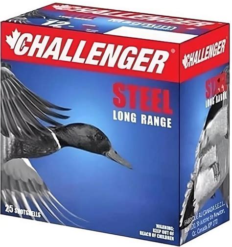 Challenger Super Steel Magnum Shotgun Ammo 12ga 3 1 2 1 1 2oz Bbb 1500fps 25rds Box