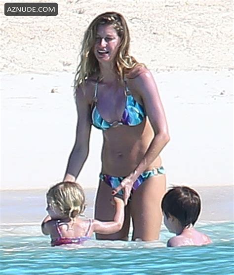 Gisele Bundchen In A Bikini On A Beach In The Bahamas AZNude