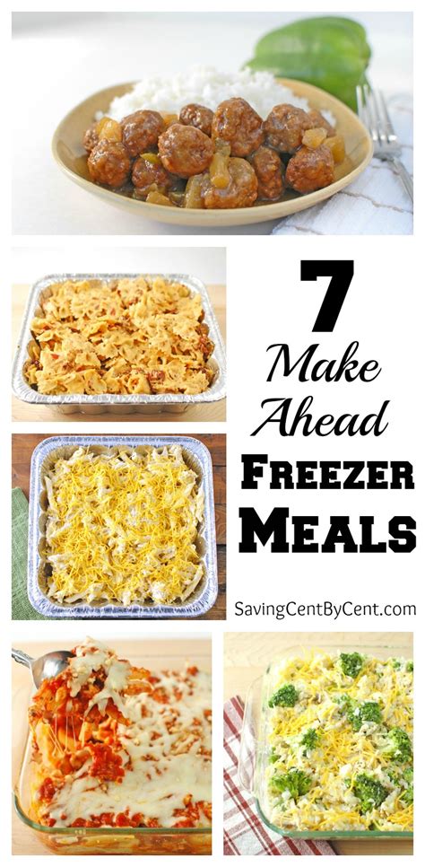 Make Ahead Freezer Meals Saving Cent By Cent