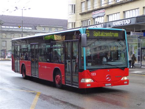 VB Biel Mercedes Citaro Nr 123 BE 560123 Unterwegs Auf Der Linie 6 In